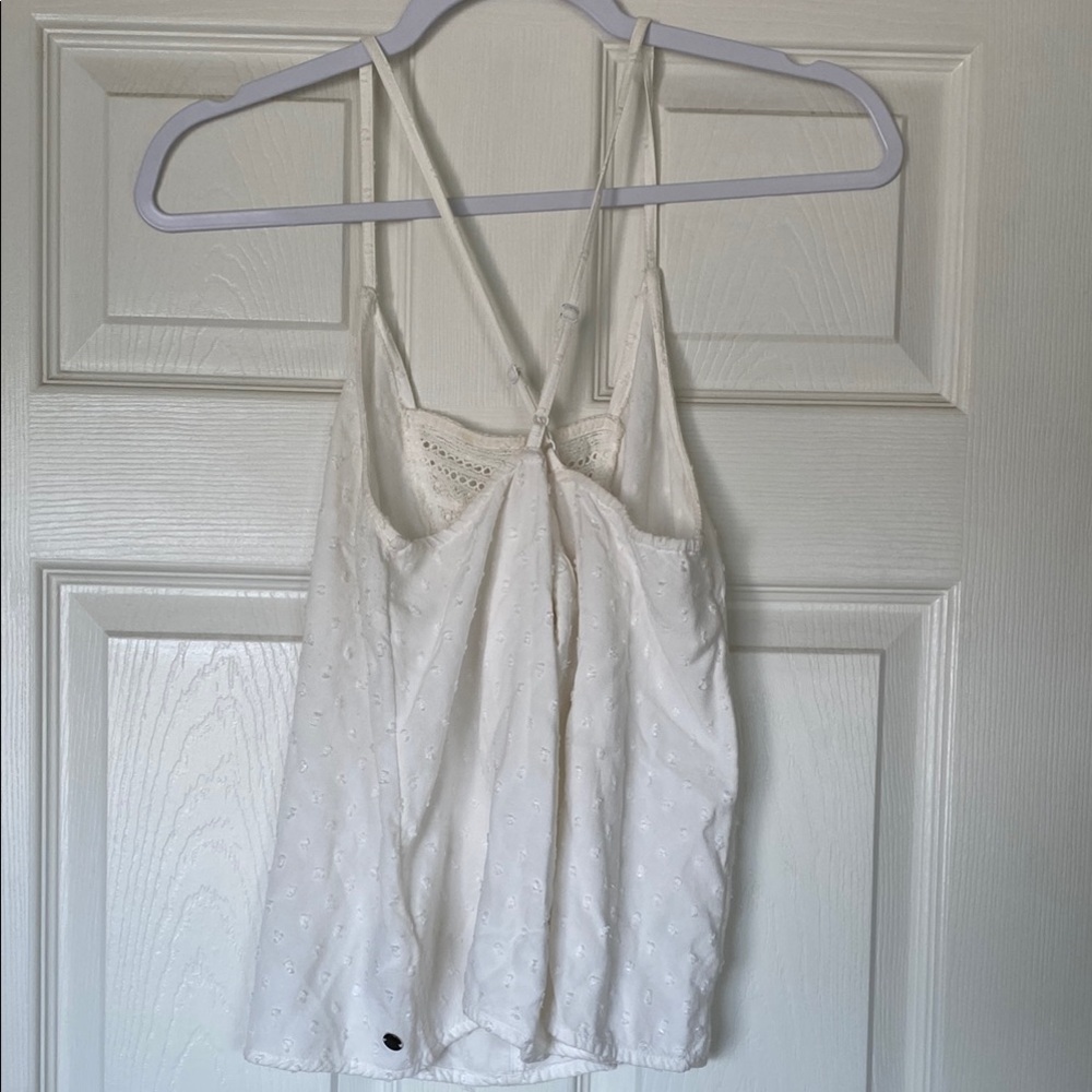 Roxy White Swiss Dot Tank Top - Picture 4 of 5